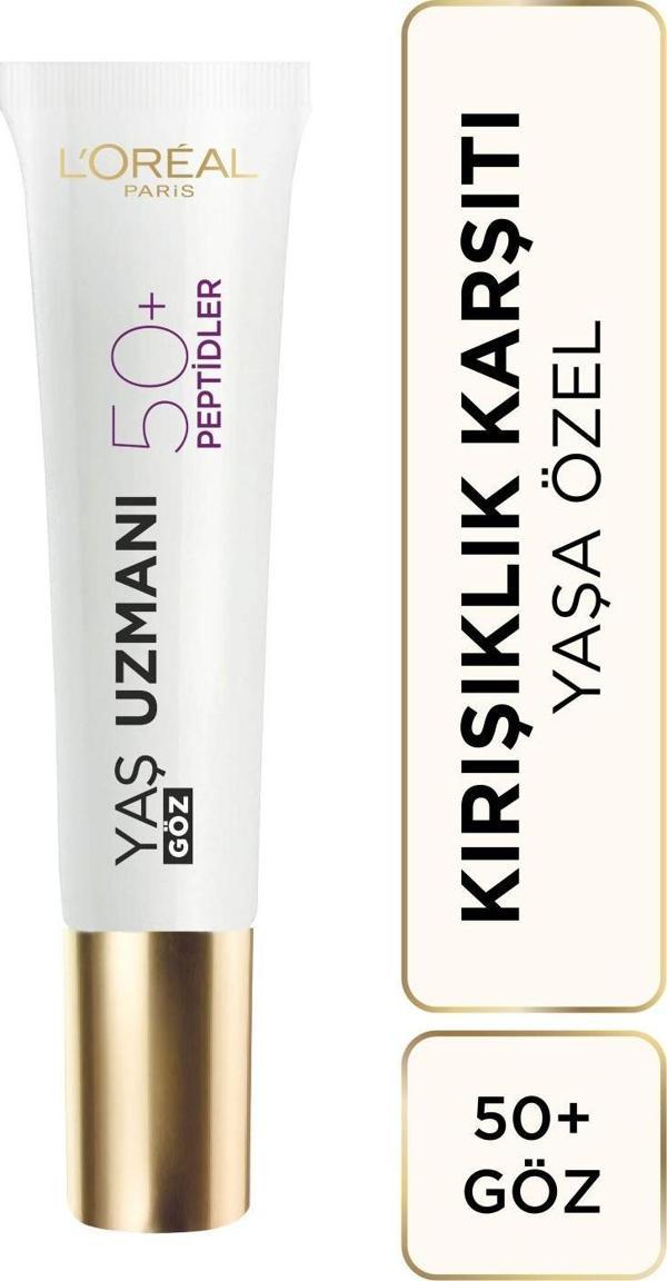 L'Oréal Paris Yaş Uzmanı 50+ Kırışıklık Karşıtı Yenileyici Göz Kremi - Image 1