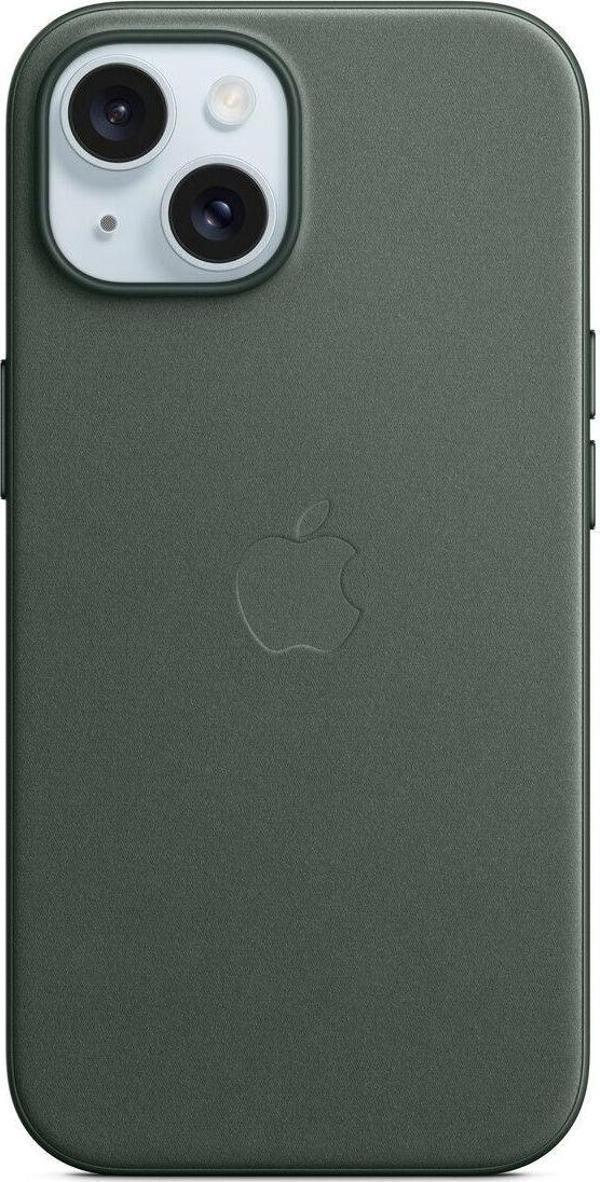 Apple iPhone 15 için MagSafe özellikli Mikro Dokuma Kılıf - Kermes Meşesi - Image 1