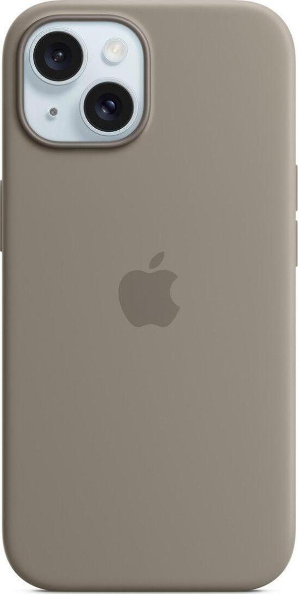 Apple iPhone 15 için MagSafe özellikli Silikon Kılıf - Kil Rengi - Image 1
