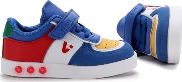 Vicco Sam Günlük Işıklı Cırtlı Kız/Erkek Çocuk Spor Ayakkabı 313.21K.130 Saks - Image 1