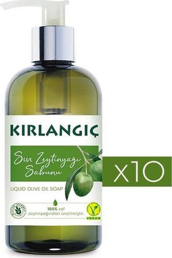 KIRLANGIÇ 400 ML ZEYTİNYAĞLI VEGAN SIVI SABUN * 10 ADET - Image 1