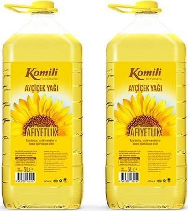 Komili AYÇİÇEK YAĞI 5 LT PET ( Dar Ağız )*2 Adet - Image 1