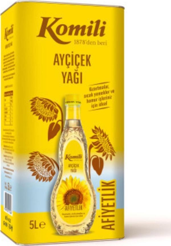 Komili AYÇİÇEK YAĞI 5 LT TENEKE - Image 1