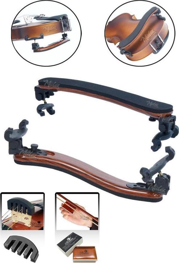 Midex VP-40 Üst Kalite Keman Yastığı 4/4 ve 3/4 Kemanlar İle Uyumlu (Reçine ve Susturucu) - Image 1