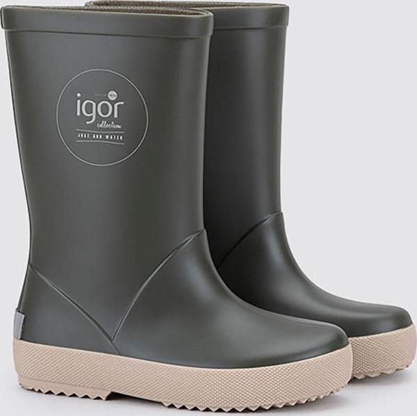 IGOR Splash Dk Erkek Bebek Su Geçirmez Yağmur Kar Çizmesi W10292 Koyu Haki - Bej - Image 1