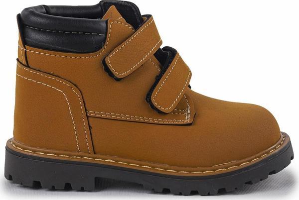 Kiko Kids Cırtlı Erkek Bebek Bot Ayakkabı Arz 1118 Taba - Siyah - Image 1