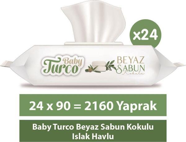 Baby Turco Beyaz Sabun Kokulu Islak Havlu 24x90 - Image 1