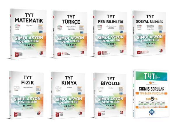 3D Yayınları TYT Tüm Dersler Simülasyon Denemeleri ve KR Akademi TYT Son 5 Yıl Çıkmış Sorular - 3D Yayınları - Image 1