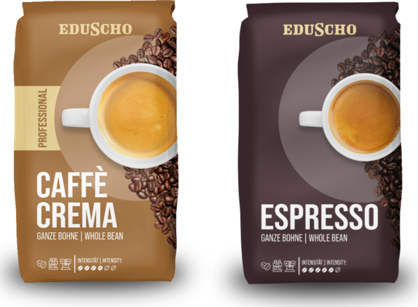 Tchibo Eduscho Espresso Prof. Çekirdek Kahve 1 kg +  Eduscho Caffe Crema Prof. Kahve 1 kg - Image 1