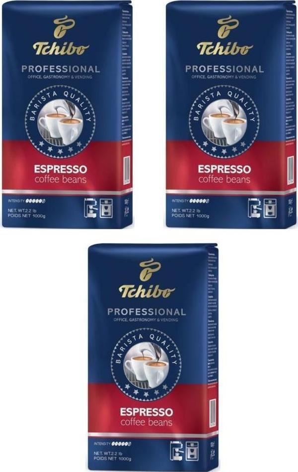 Tchibo Professional Espresso Çekirdek Kahve 1 kg 3'lü - Image 1