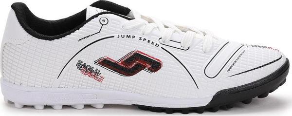 Jump Halı Saha Erkek Futbol Ayakkabı 28006 Beyaz - Kırmızı - Image 1