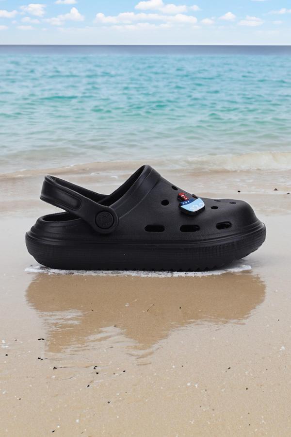Kiko Kids Eva Plaj Havuz Okul Kreş Erkek Çocuk Terlik Twg 755 Siyah - Image 1