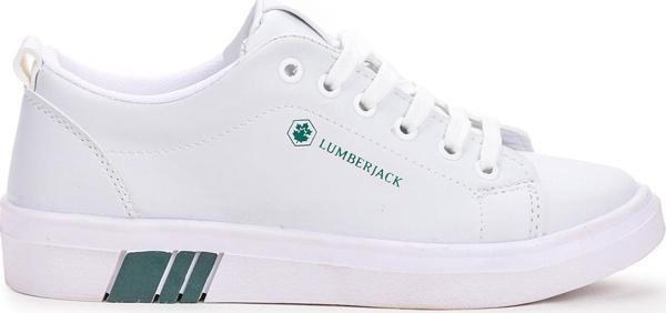 Lumberjack Tina Bağcıklı Kadın Günlük Spor Ayakkabı Beyaz - Yeşil - Image 1