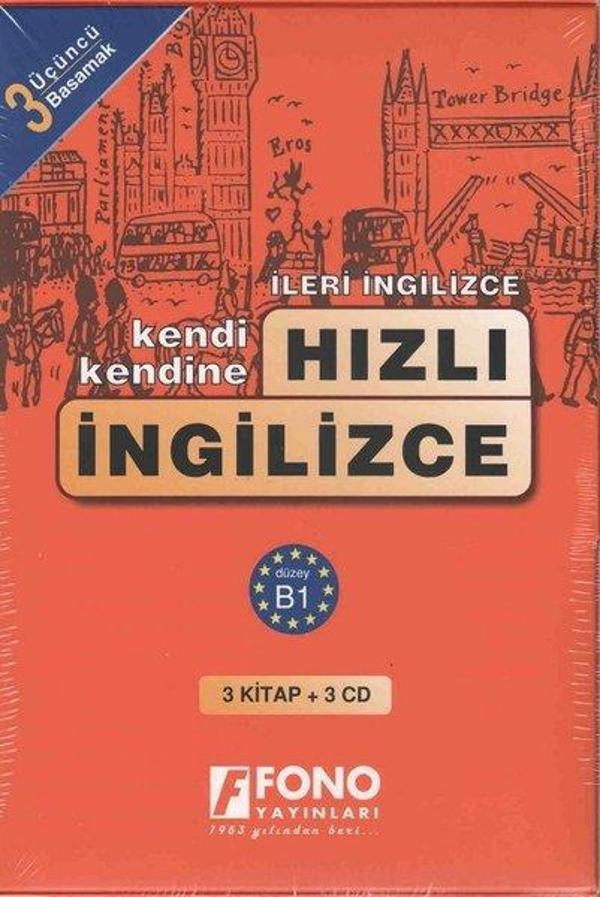 Hızlı İngilizce 3.Basamak Seti - Kutulu - Fono Yayınları - Image 1