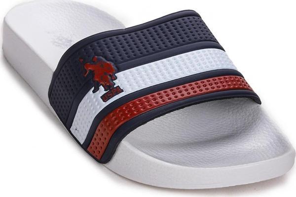 U.S. Polo Assn. Plaj Havuz Erkek Günlük Terlik Molda Beyaz - Image 1