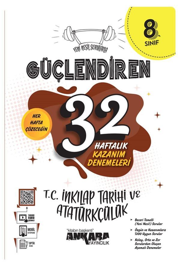 8.Sınıf T.C İnkılap Tarihi ve Atatürkçülük Güçlendiren 32 Haftalık Kazanım Deneme - Ankara Yayıncılık - Image 1