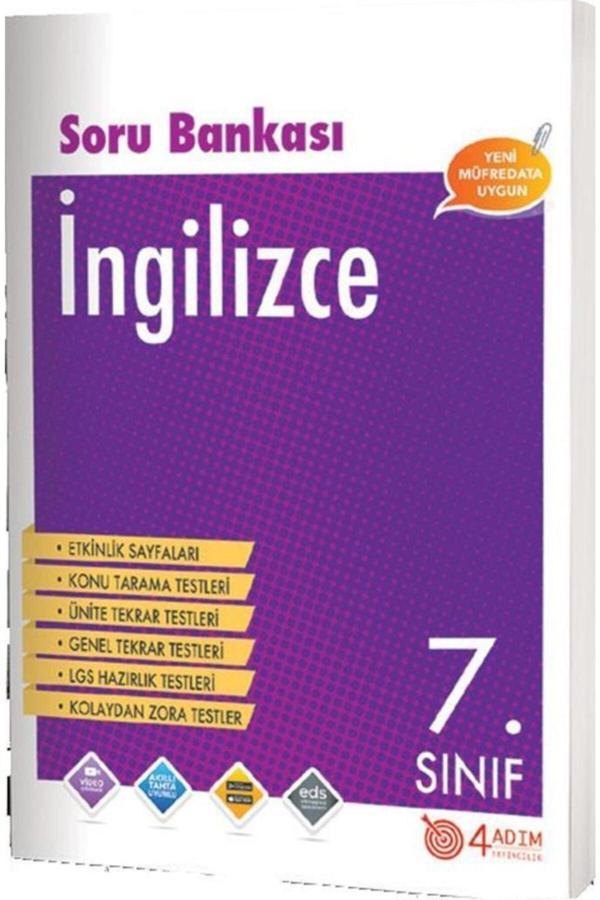 4 Adım Yayınları 7. Sınıf İngilizce Soru Bankası - 4 Adım Yayınları - Image 1
