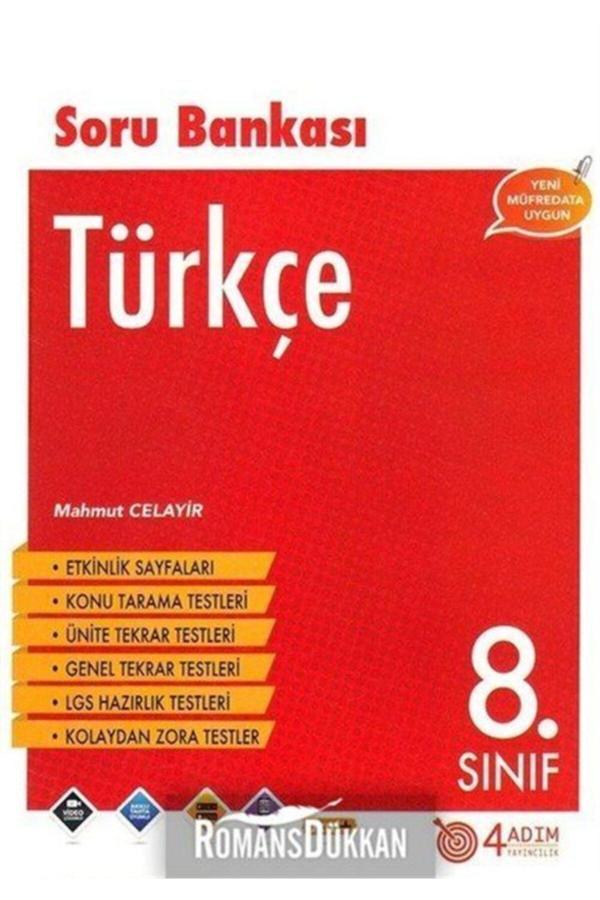 4 Adım Yayınları 8.sınıf Türkçe Soru Bankası - 4 Adım Yayınları - Image 1