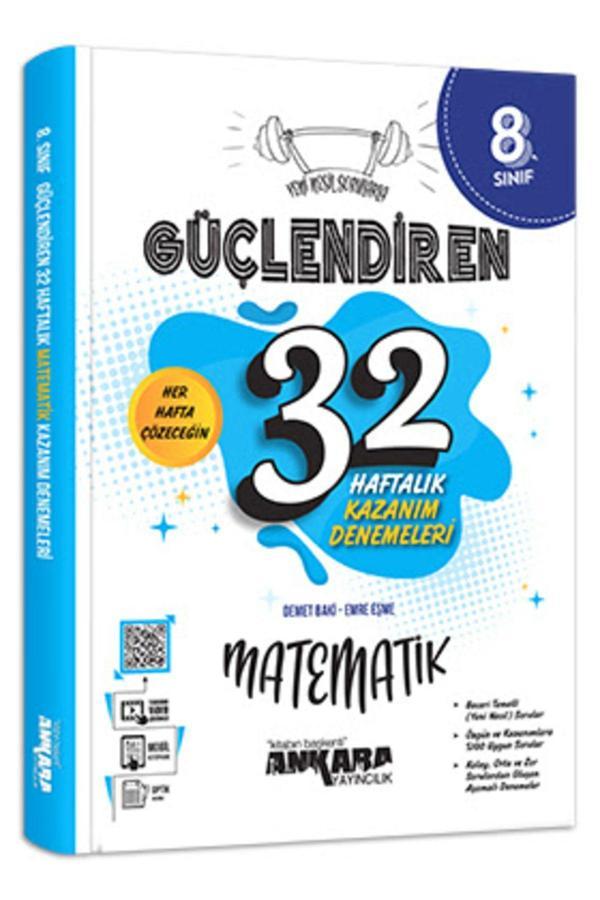 Ankara Yayıncılık 8. Sınıf Güçlendiren 32 Haftalık Matematik Kazanım Denemeleri - Ankara Yayıncılık - Image 1