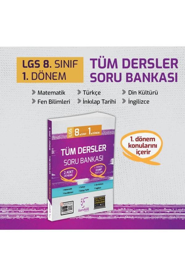 8.sınıf 1.dönem Tüm Dersler Soru Bankası - Karekök Eğitim Yayınları - Image 1