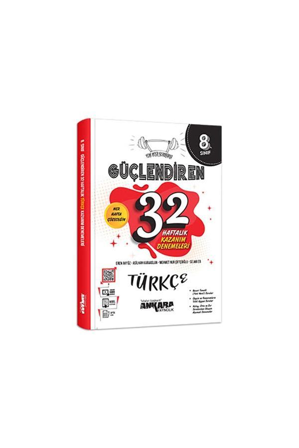 Ankara 8. Sınıf Güçlendiren 32 Haftalık Türkçe Kazanım Denemeleri 2023 - Karekök Eğitim Yayınları - Image 1
