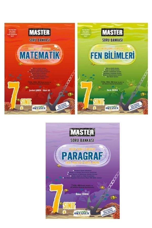 Okyanus Master 7. Sınıf Matematik + Fen Bilimleri + Paragraf Soru Bankası Seti 2023 - Okyanus Eğitim - Image 1