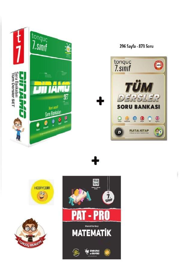 7. Sınıf Dinamo Tüm Dersler Soru Bankası Set + 7. Sınıf Tüm Dersler Soru Bankası (Pat Pro Hediyeli) - Tonguç Akademi - Image 1