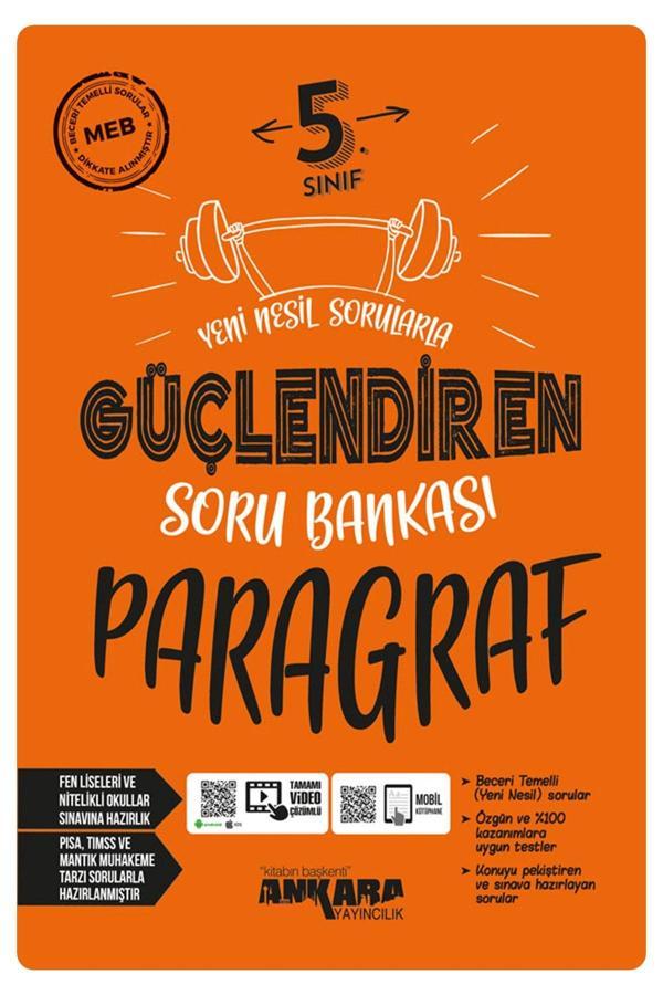 Ankara Yayıncılık 5.Sınıf Paragraf Yeni Nesil Sorularla Güçlendiren Soru Bankası - Tonguç Akademi - Image 1