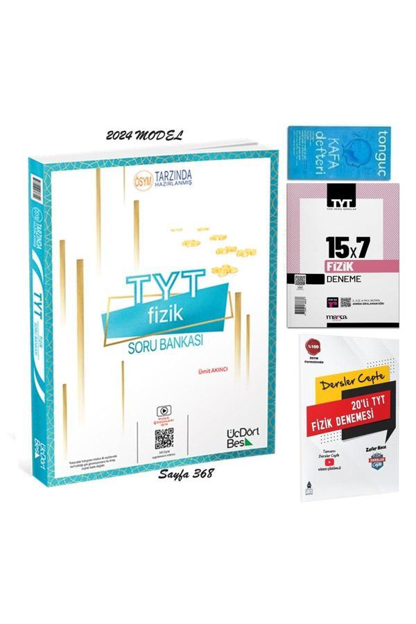 345-Tyt Fizik Soru Bankası ve Marka 15x7 Fizik Denemesi İle Dersler Cepte 20'li TYT Fizik Denemesi - Üç Dört Beş Yayınları - Image 1