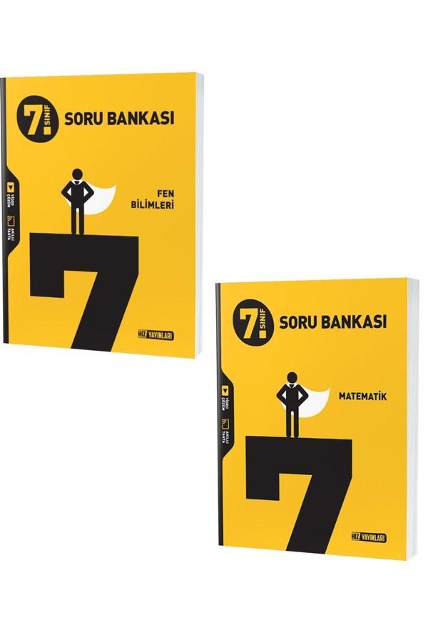 Hız 2023 7. Sınıf Matematik + Fen Bilimleri Soru Seti 2 Kitap - Hız Yayınları - Image 1