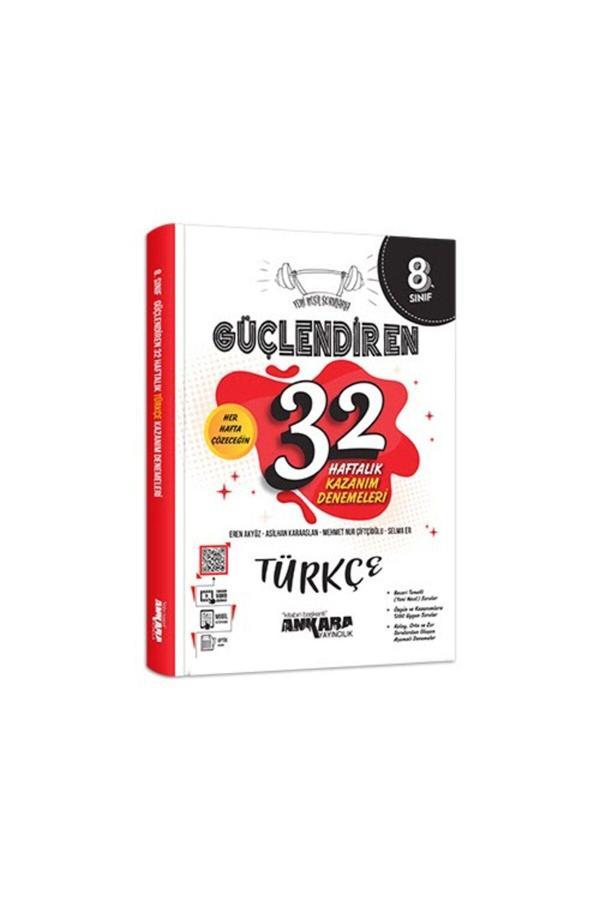 Ankara Yayıncılık 8. Sınıf Güçlendiren 32 Haftalık Türkçe Kazanım Denemeleri - Karekök Eğitim Yayınları - Image 1