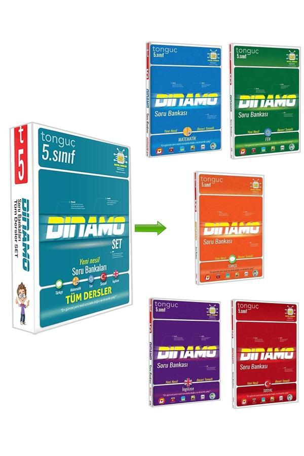 5.sınıf Dinamo Matematik Fen Türkçe Sosyal Ingilizce Soru Bankası Set - Tonguç Yayınları - Image 1