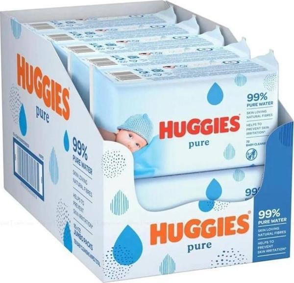 Huggies Pure Yenidoğan Hassas Islak Havlu 72 Yaprak 10'lu Maxi Paket (720 Yaprak) - Image 1