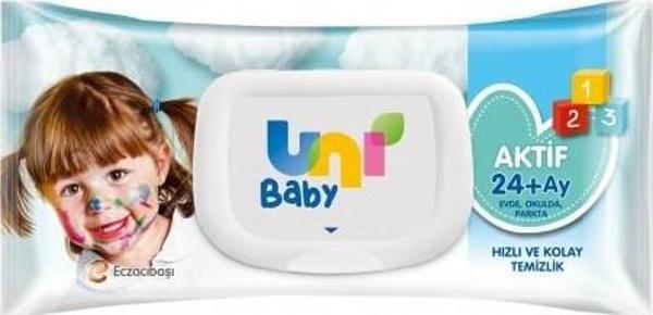 Uni Baby Aktif Bebek Islak Mendil 24+ Ay 52 Adet - Image 1