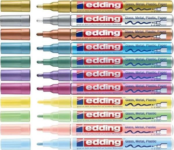 Edding 751 Parlak Boya Kalemi 1-2mm Yuvarlak Uç Beyaz - Image 1