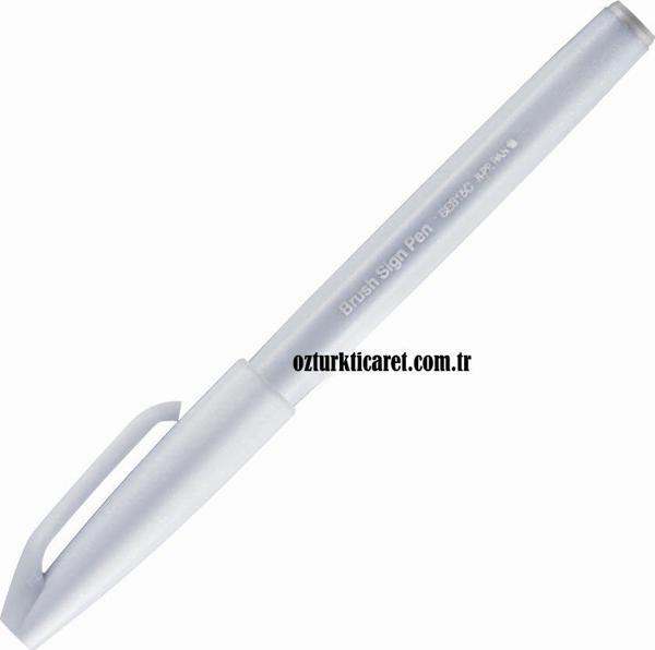 Pentel Brush Sign Pen Touch Light Grey - Image 1