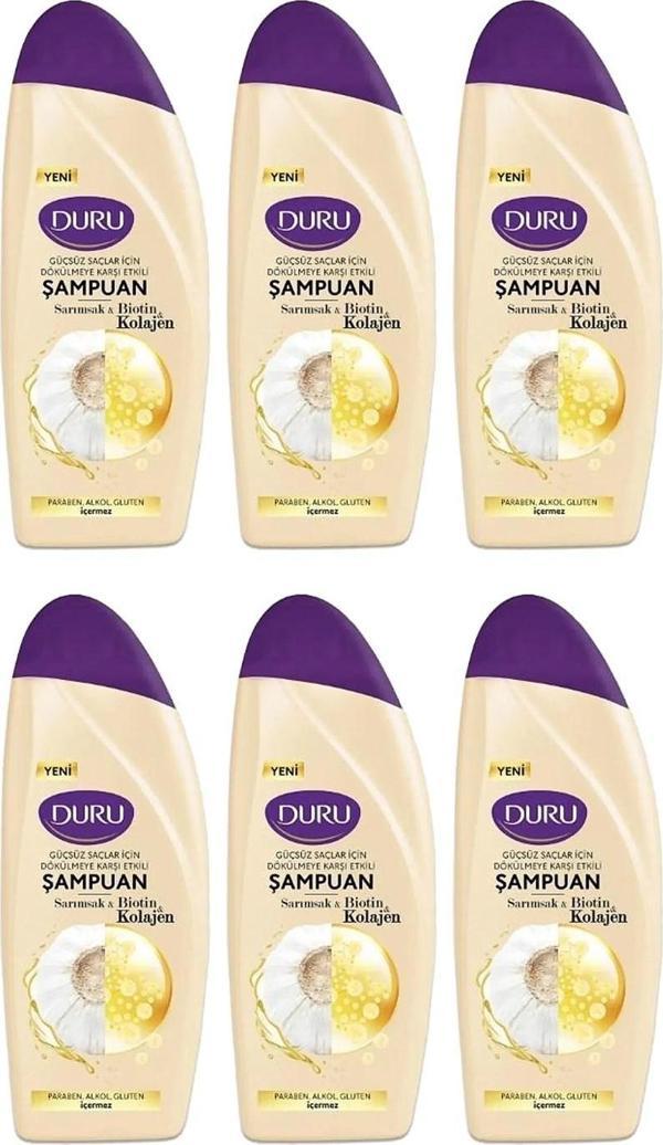 Duru Sarımsak&Biotin&Kolajen Dökülmeye Karşı Etkili Şampuan 6x500 ml - Image 1