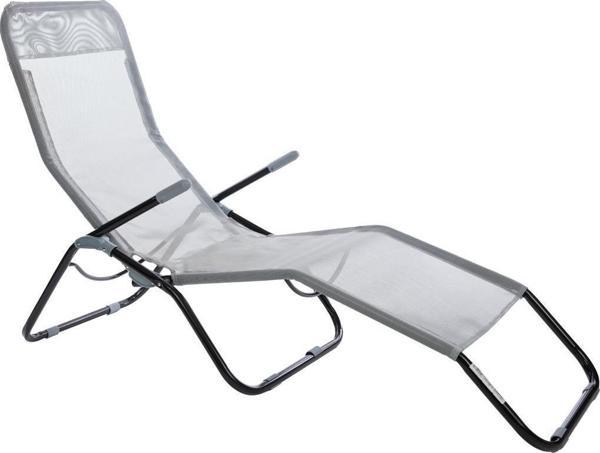 Andoutdoor Tumbona Katlanır Şezlong-GRİ - Image 1