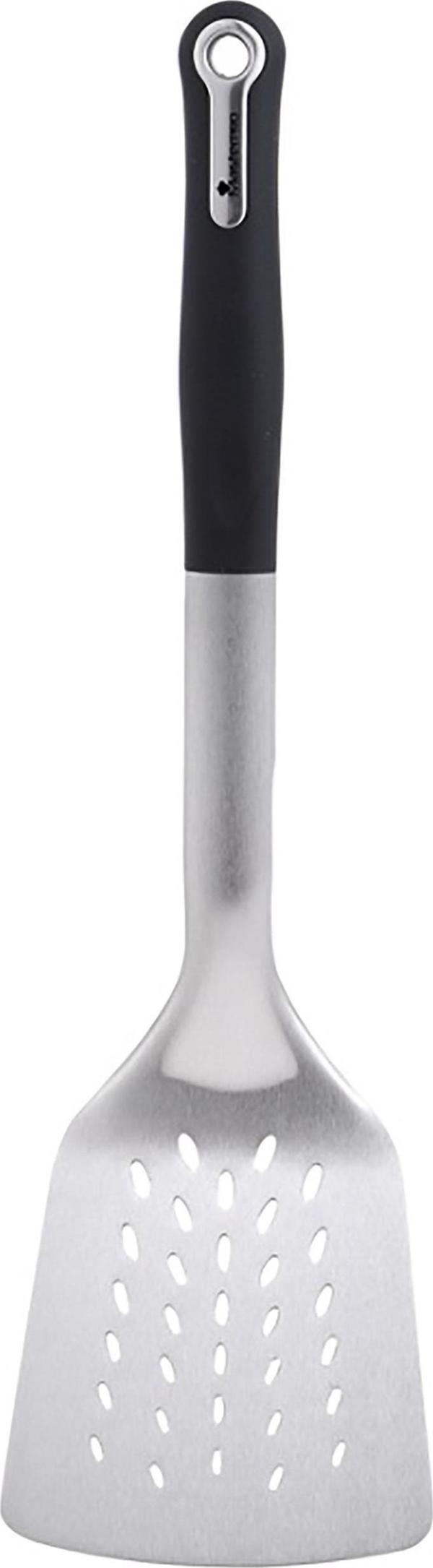 MasterPro 4859 Foodies Collection serisi Paslanmaz Çelik Oluklu Spatula,33,6x9,5x4,6 cm,PBT materyal - Image 1