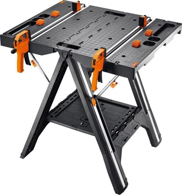 WORX WX051 Çok Fonksiyonlu Katlanabilir Çalışma Tezgâhı + 2 Adet Tetik İşkence - Image 1