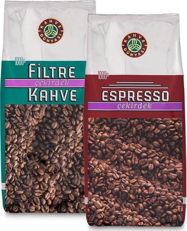 Kahve Dünyası Çekirdek Filtre Kahve ve Espresso 1 Kg - Image 1