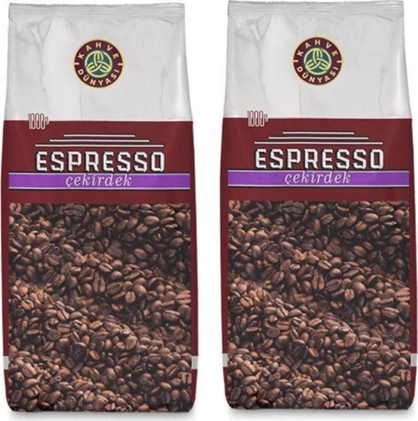 Kahve Dünyası Espresso Çekirdek  Kahve 1 kg x 2 Adet - Image 1
