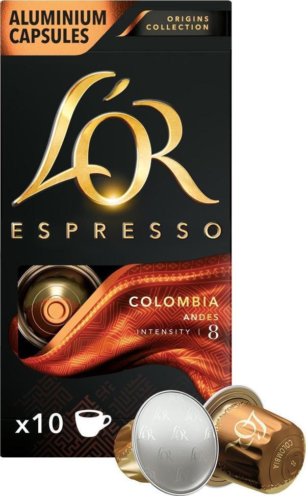L'OR Espresso Origin Colombia 8 Kapsül Kahve 10 Adet - Image 1