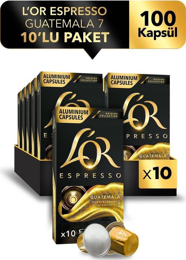 L'OR Espresso Origin Guatemala Kapsül Kahve 10 x 10 Paket ( 100 Adet ) - Image 1