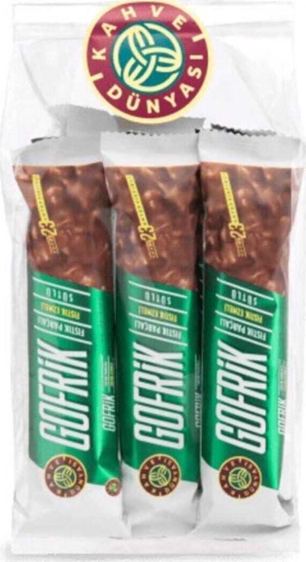 Kahve Dünyası Gofrik Antep Fıstıklı Çikolata 33 gr x 5 Adet - Image 1