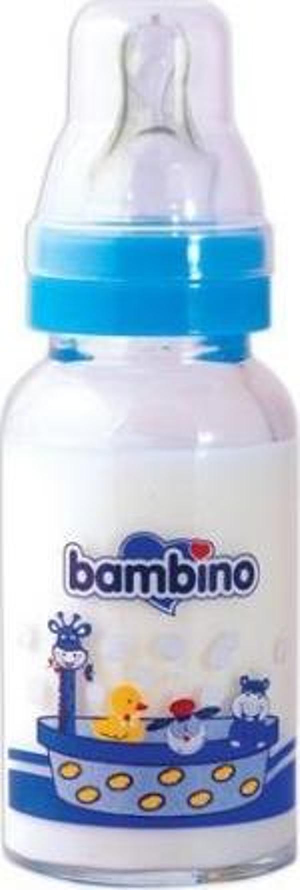 Bambino Desenli Silikon Kiraz uçlu Cam Biberon - Image 1
