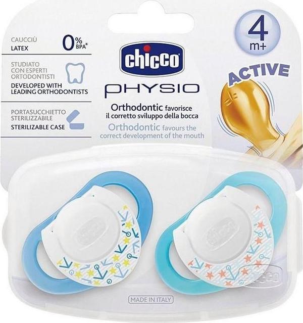 Chicco Physio Kauçuk Emzik +4ay - Mavi - Image 1