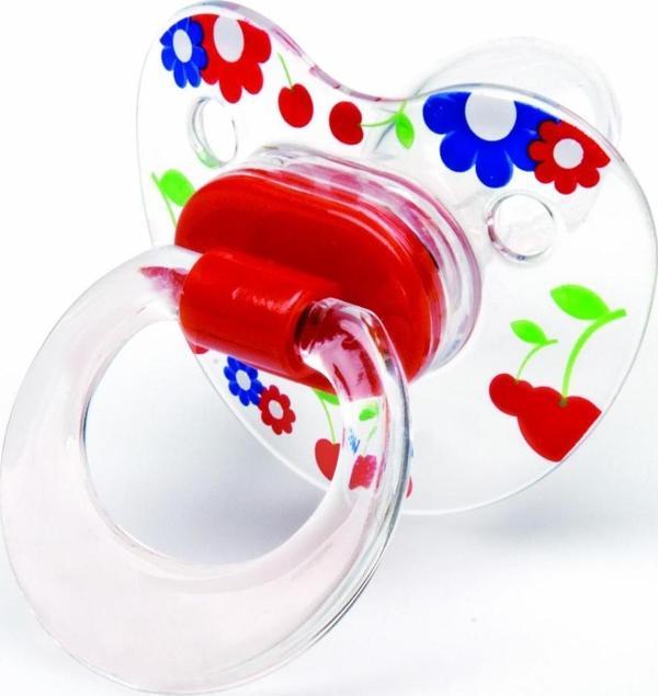Wee Baby Silikon Damaklı Şeffaf Desenli Emzik No:2 6-18 Ay (Askılı) - Image 1