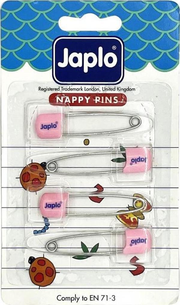 Japlo Emniyetli Çengelli Bebek İğnesi 4'lü - Pembe - Image 1
