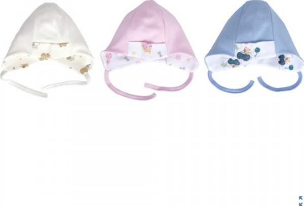 Sevi Bebe 78 Kulaklı Bebek Şapkası Desenli - Image 1